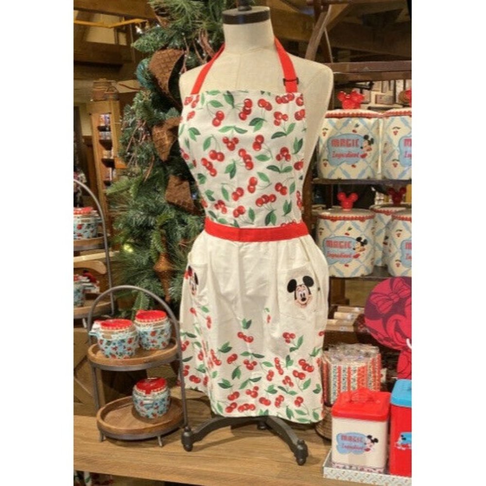 Mickey Minnie Retro Apron Cheeries Adult
